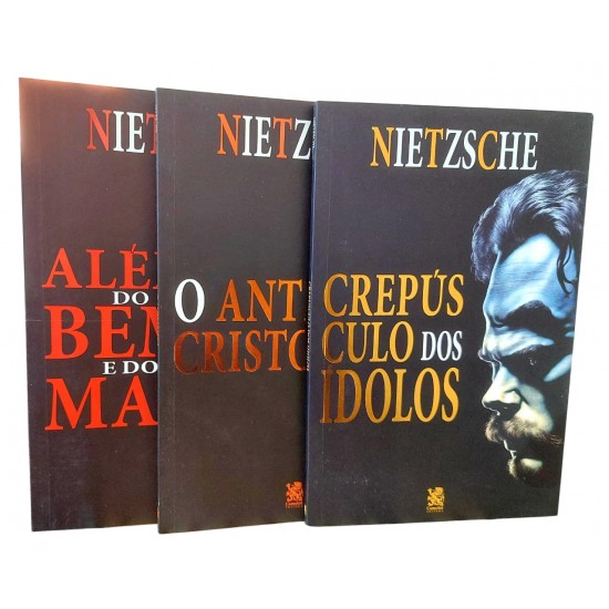 Kit 3 Livros de Nietzsche, Crepúsculo dos Ídolos, O Anticristo, Além do Bem e do Mal