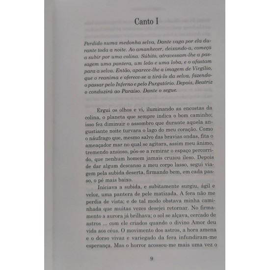 A Divina Comédia, Dante Alighieri, Capa de Luxo com Letras Douradas