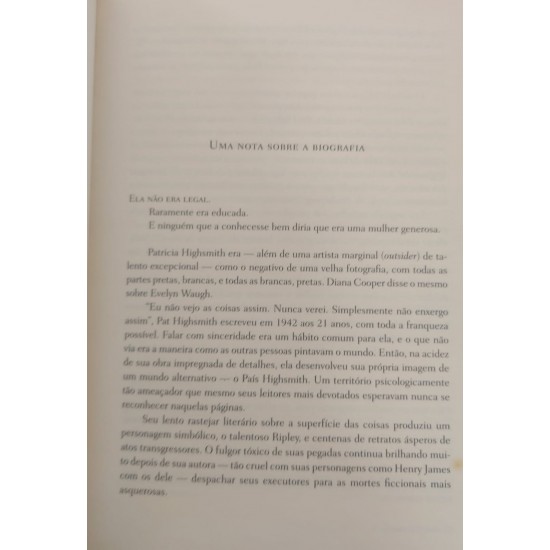 A Talentosa Highsmith, A Biografia de Patricia Highsmith, Joan Schenkar