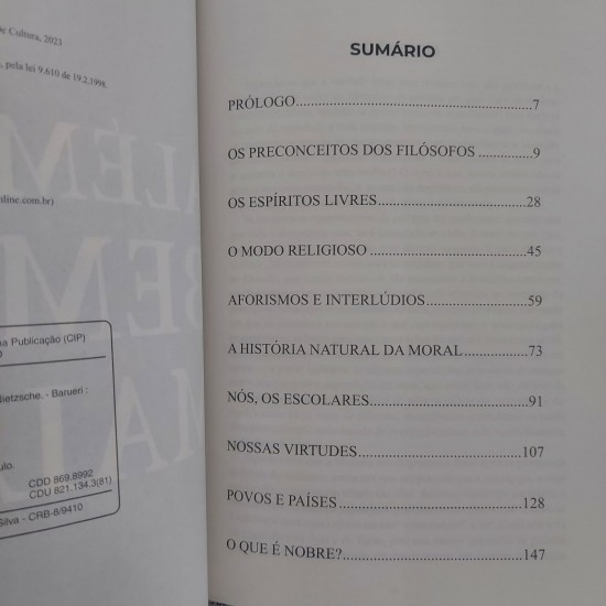 Além do Bem e do Mal, Nietzsche, Texto Integral Além do Bem e do Mal, Nietzsche, Texto Integral