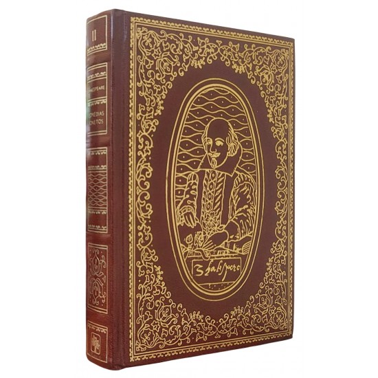 Comédias e Sonetos de William Shakespeare, Volume 2, Capa de Dura de Luxo com Letras Douradas