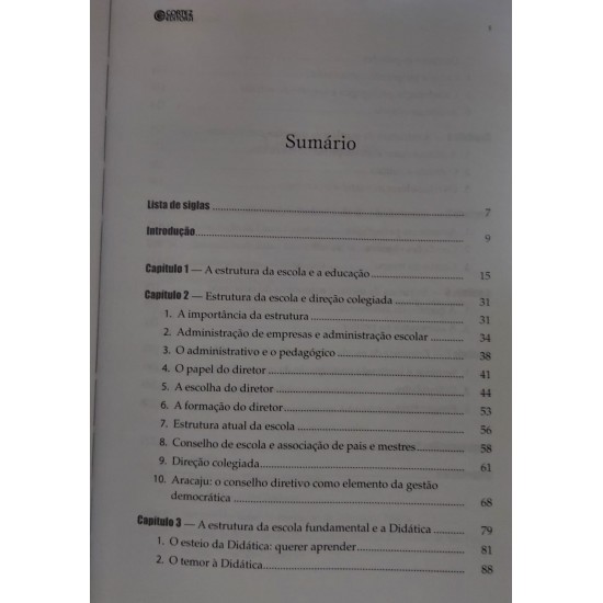 Crítica da Estrutura da Escola, Vitor Henrique Paro, Cortez Editora Crítica da Estrutura da Escola, Vitor Henrique Paro, Cortez Editora
