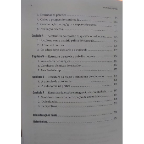 Crítica da Estrutura da Escola, Vitor Henrique Paro, Cortez Editora Crítica da Estrutura da Escola, Vitor Henrique Paro, Cortez Editora