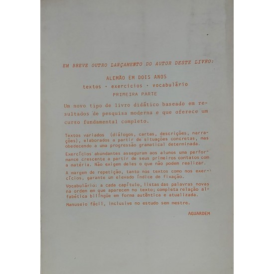 Gramática Funcional e Comparada do Alemão Moderno, Hans Gunther Pott - Frete Grátis
