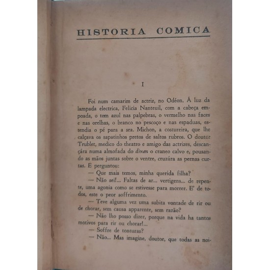 História Cômica, Anatole France, Capa Dura de Couro, Flores e Mano Editores, Edição de 1945 História Cômica, Anatole France, Capa Dura de Couro, Flores e Mano Editores, Edição de 1945