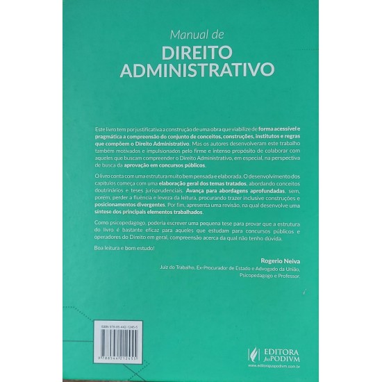 Manual de Direito Administrativo, Volume Único, Gustavo Scatolino, João Trindade