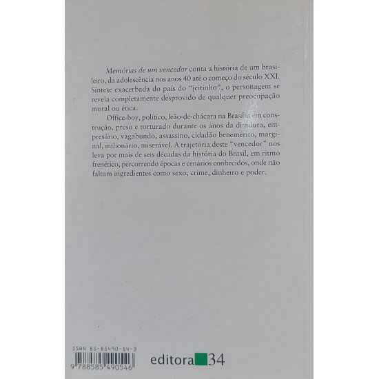 Memórias de Um Vencedor, Eduardo Barra, Editora 34