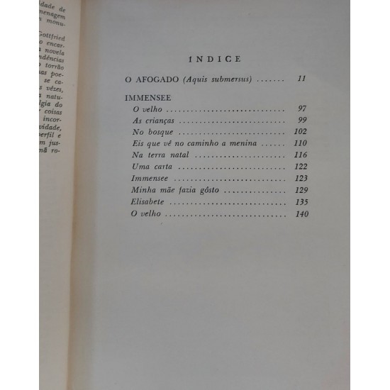 O Afogado, Aquis Submersus, Immensee, Theodor Storm, Tradução de João Távora, Capa de Couro, Edição 1955
