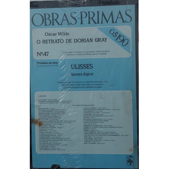 O Retrato de Dorian Gray, Oscar Wilde, Obras-Primas 47, Editora Abril, Capa Dura de Luxo