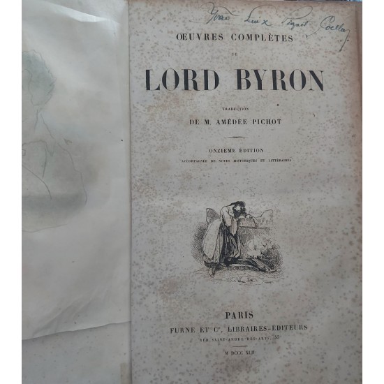 Ouvres Complétes de Lord Byron, Onziéme Édition Accompagnée de Notes Historiques et Littéraires, Edição de 1842