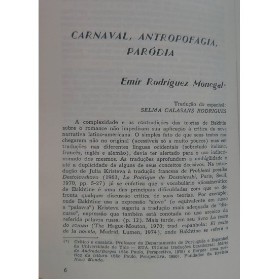Sobre a Paródia, Tempo Brasileiro 62, Haroldo de Campos, Selma Calazans Sobre a Paródia, Tempo Brasileiro 62, Haroldo de Campos, Selma Calazans