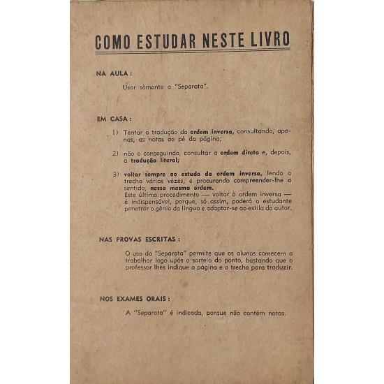 Traduções dos Textos Latinos, José Lodeiro, Edição 1951 Traduções dos Textos Latinos, José Lodeiro, Edição 1951