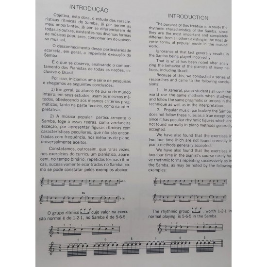 Partitura Exercícios Básicos para Tocar Samba, Basic Exercises To Play Samba, Antonio Sergi, Frete Grátis