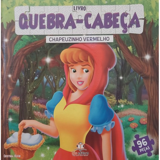 Livro Quebra-Cabeça, Chapeuzinho Vermelho, 96 Peças - Completo Livro Quebra-Cabeça, Chapeuzinho Vermelho, 96 Peças - Completo