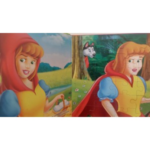 Livro Quebra-Cabeça, Chapeuzinho Vermelho, 96 Peças - Completo