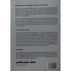 Matemática Financeira e Suas Aplicações, Alexandre Assaf Neto, 5ª Edição, Editora Atlas Matemática Financeira e Suas Aplicações, Alexandre Assaf Neto, 5ª Edição, Editora Atlas