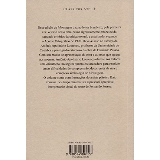 Mensagem, Fernando Pessoa, Ateliê Editorial Mensagem, Fernando Pessoa, Ateliê Editorial