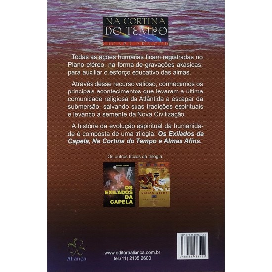 Na Cortina do Tempo, Edgard Armond, Editora Aliança, 2009