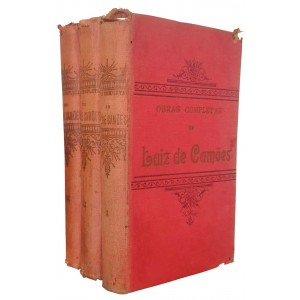 Obras Completas de Luiz de Camões, Tomo I, Tomo II, Tomo III, Edição de 1912, Capa Dura