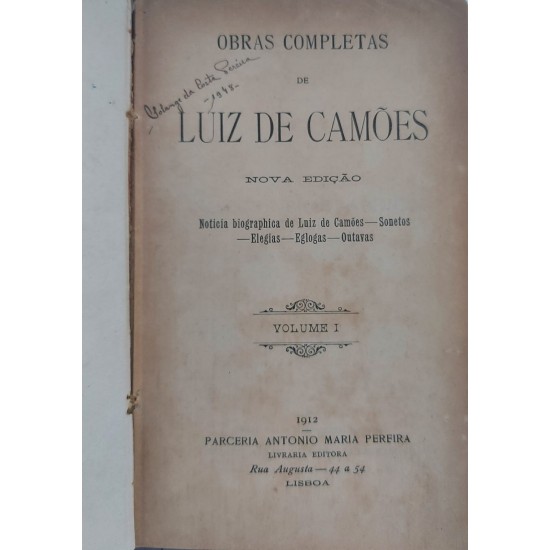 Obras Completas de Luiz de Camões, Tomo I, Tomo II, Tomo III, Edição de 1912, Capa Dura Obras Completas de Luiz de Camões, Tomo I, Tomo II, Tomo III, Edição de 1912, Capa Dura