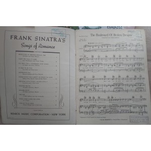 Partitura Musical Frank's Sinatra's, Songs Of Romance, Remick Music Corporation, Edição 1933 Partitura Musical Frank's Sinatra's, Songs Of Romance, Remick Music Corporation, Edição 1933