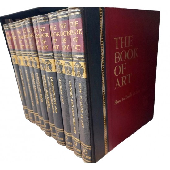 Coleção The Book Of Art. Origins Of Western Art, 10 Volumes, Donald E. Strong, Grolier, 1967 Coleção The Book Of Art. Origins Of Western Art, 10 Volumes, Donald E. Strong, Grolier, 1967