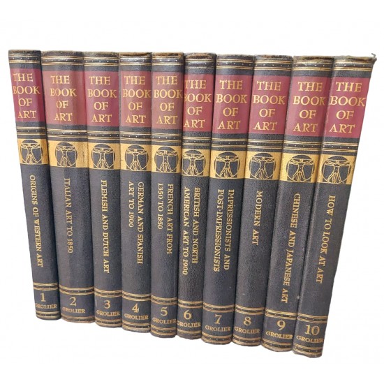 Coleção The Book Of Art. Origins Of Western Art, 10 Volumes, Donald E. Strong, Grolier, 1967 Coleção The Book Of Art. Origins Of Western Art, 10 Volumes, Donald E. Strong, Grolier, 1967