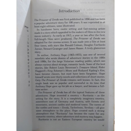 The Prisioner Of Zenda, Anthony Hope, Longman Fiction, Simplified Edition