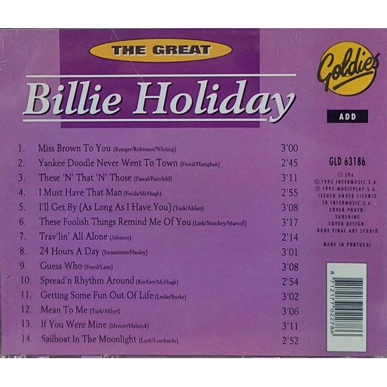 Cd Billie Holiday, The Great, Volume 2