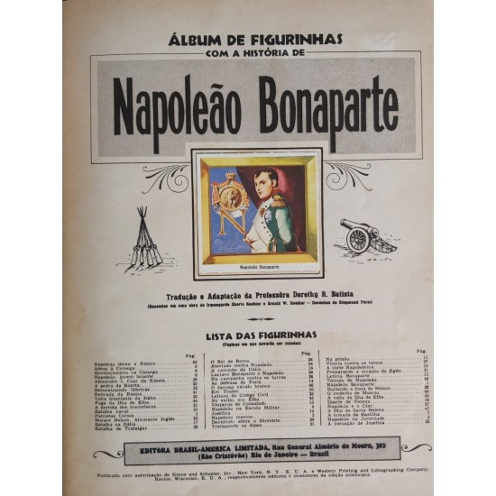 Álbum de Figurinhas com a História de Napoleão Bonaparte